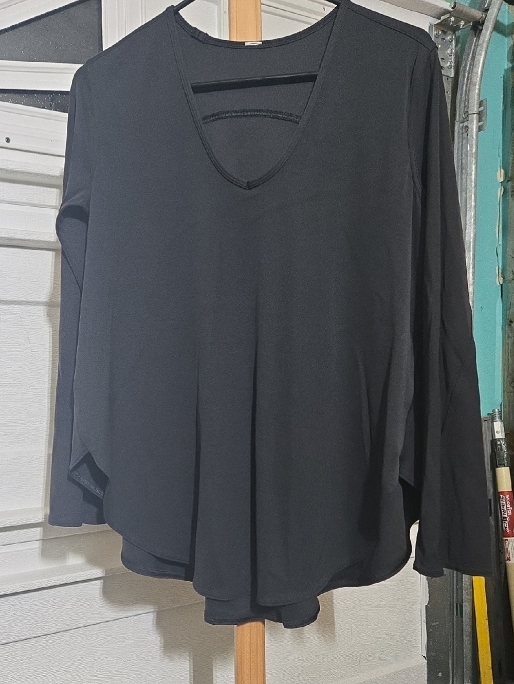 lululemon athletica Black V-Neck Long Sleeve Top
